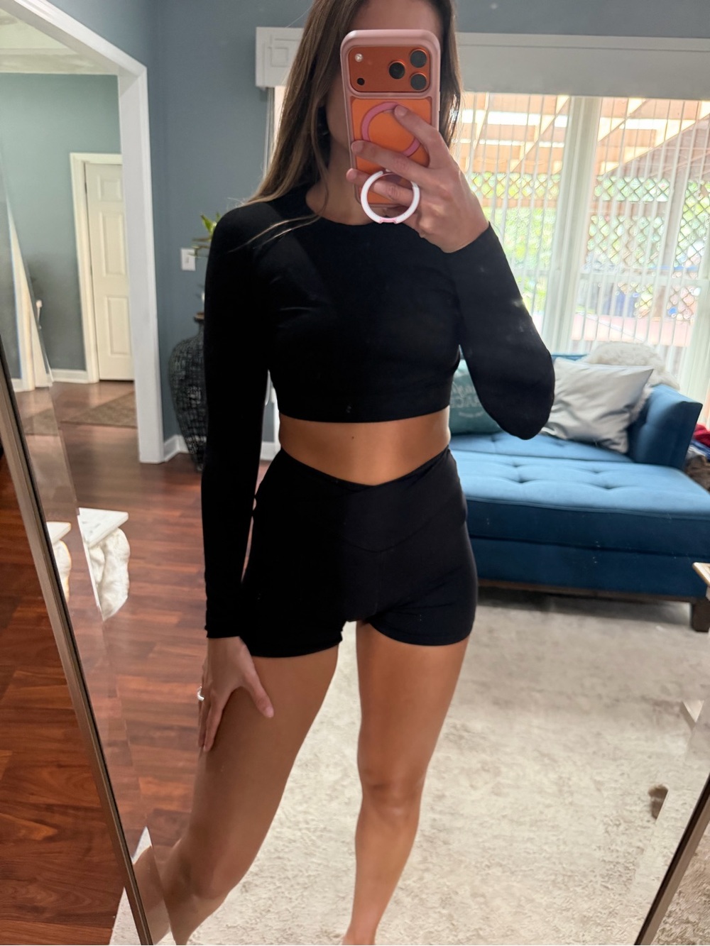 YoungLA Black Long-Sleeve Crop Top